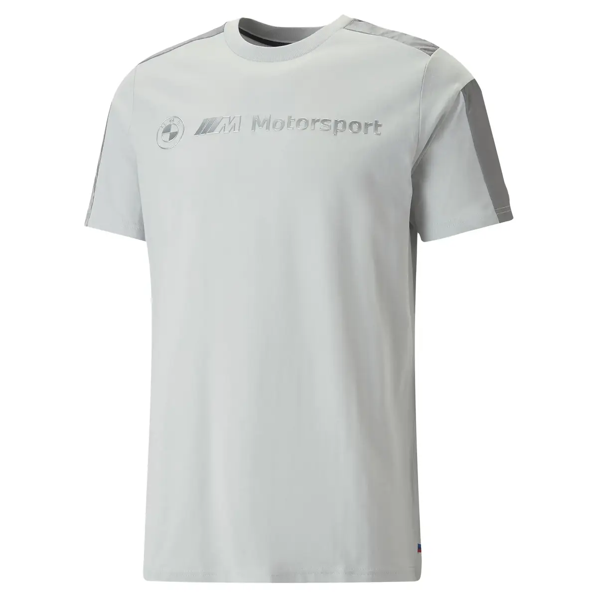 Puma BMW MMS Monochrome Tee Flat Erkek Gri T-Shirt
