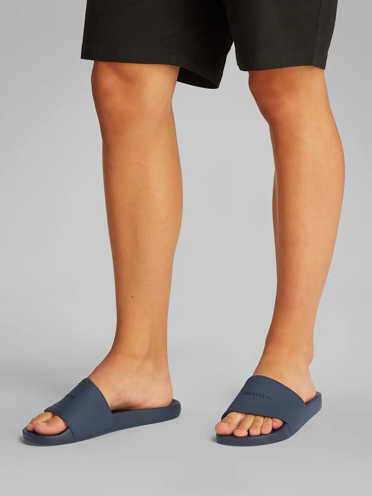 Calvin Klein POOL SLIDE W/ CK SQU Lacivert Unisex Terlik