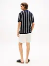 Tommy Hilfiger VERTICAL STRIPE OPEN, 0FA Lacivert Erkek Kazak