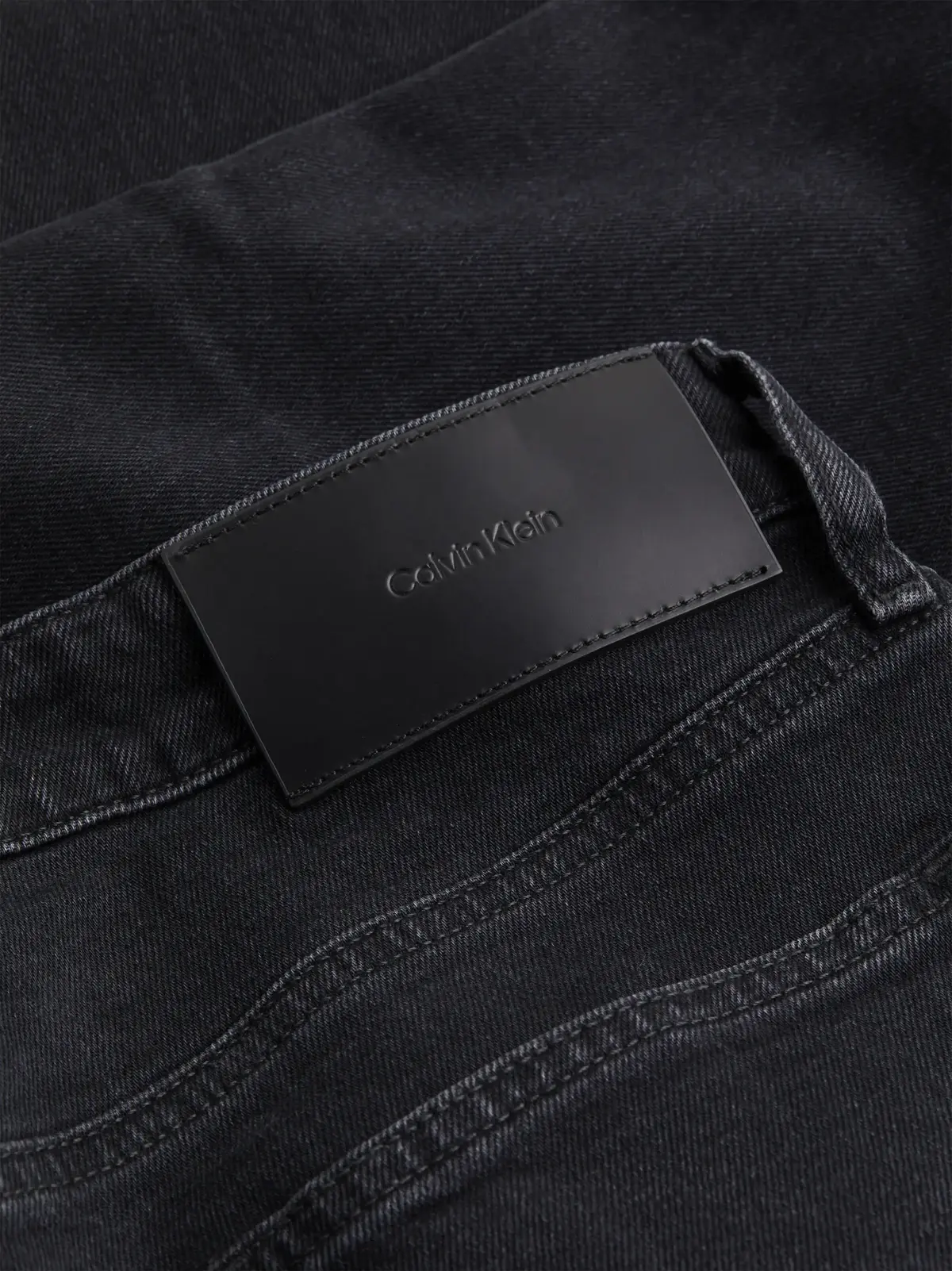 Calvin Klein SLIM FIT WASHED BLAC, 1BY Siyah Erkek Jean Pantolon