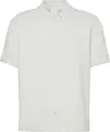 Calvin Klein SS JACQUARD MESH SHI, CJH Beyaz Erkek T-Shirt & Polo