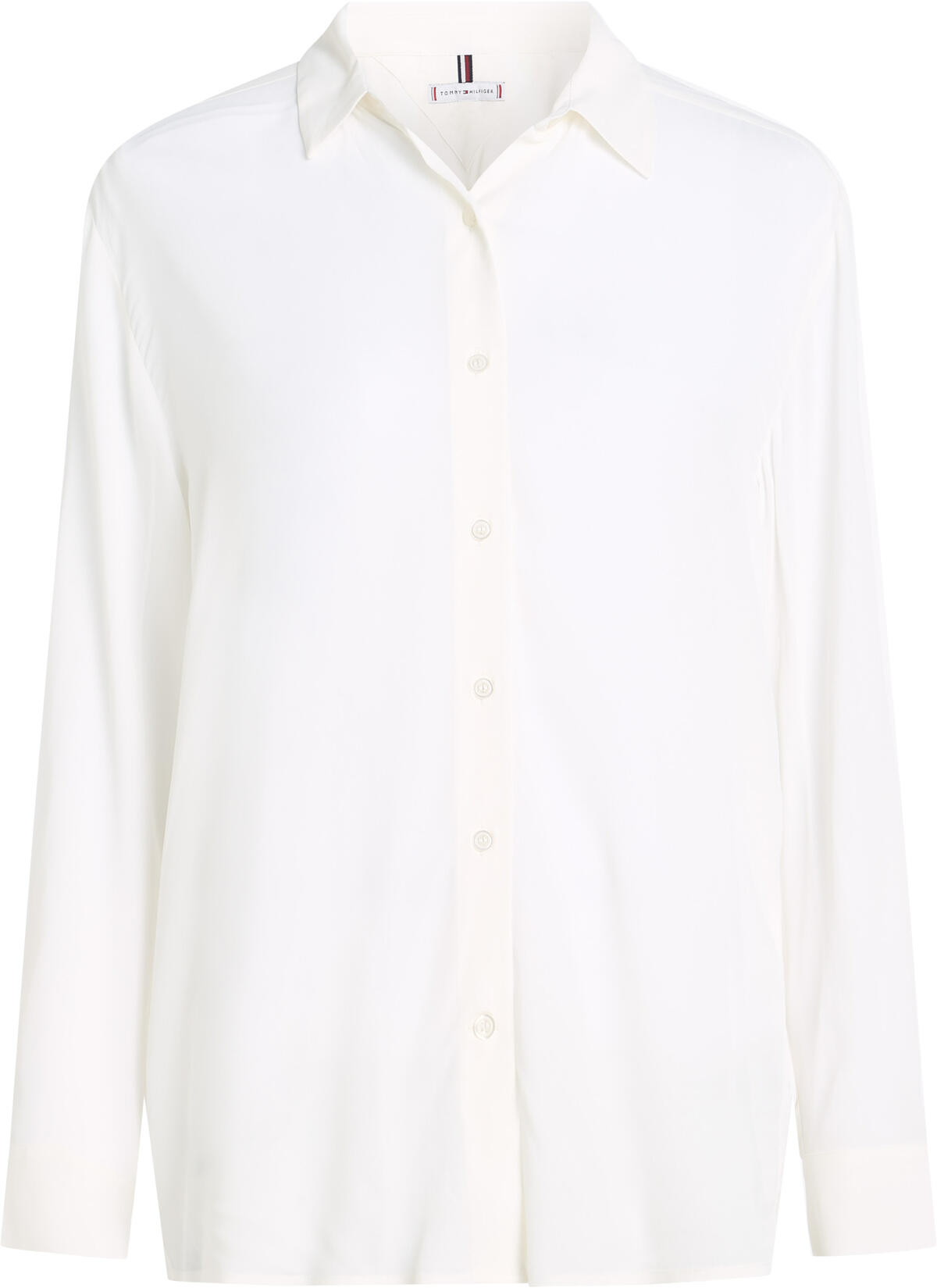 Tommy Hilfiger VISCOSE CREPE FLUID Kadın Krem Gömlek