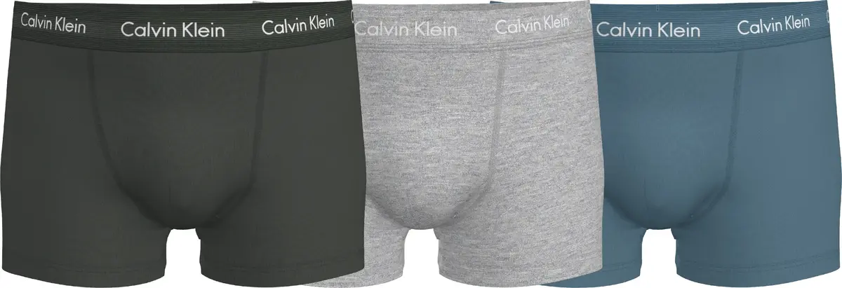 Calvin Klein TRUNK 3PK Erkek Antrasit Boxer Set