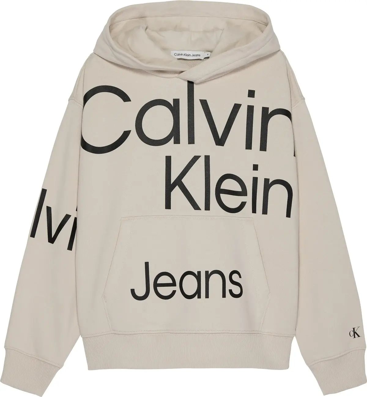 Calvin Klein BOLD INSTITUTIONAL L Erkek Krem Hoodie