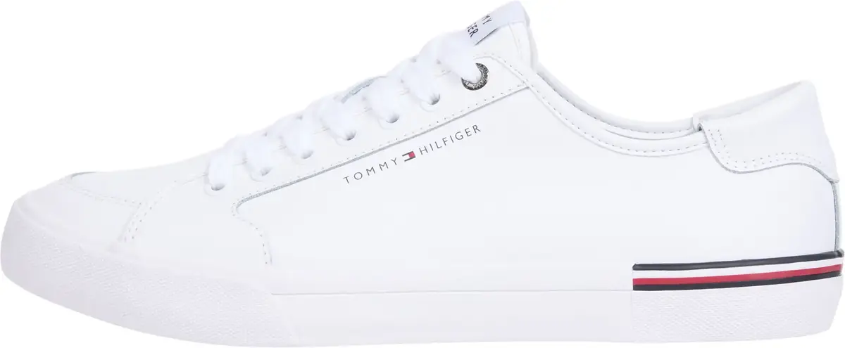 Tommy Hilfiger CORE CORPORATE VULC, YBS Beyaz Erkek Spor Ayakkabı & Sneaker