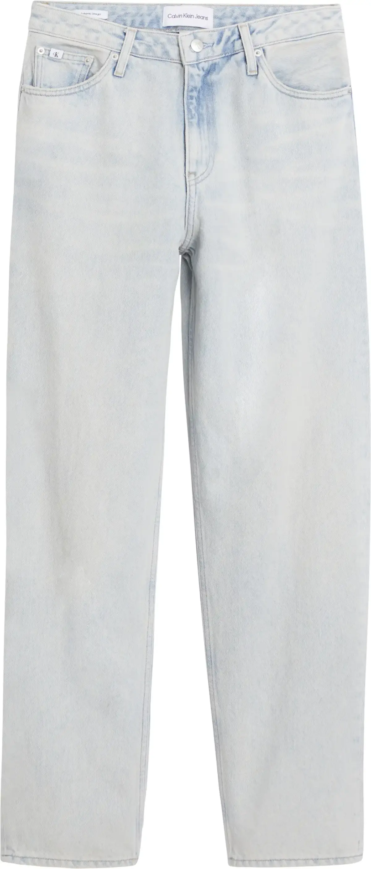 Calvin Klein LOW RISE STRAIGHT Kadın Mavi Kot Pantolon