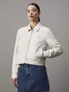 Calvin Klein ZIP THROUGH COTTON J, PDH Krem Kadın Ceket