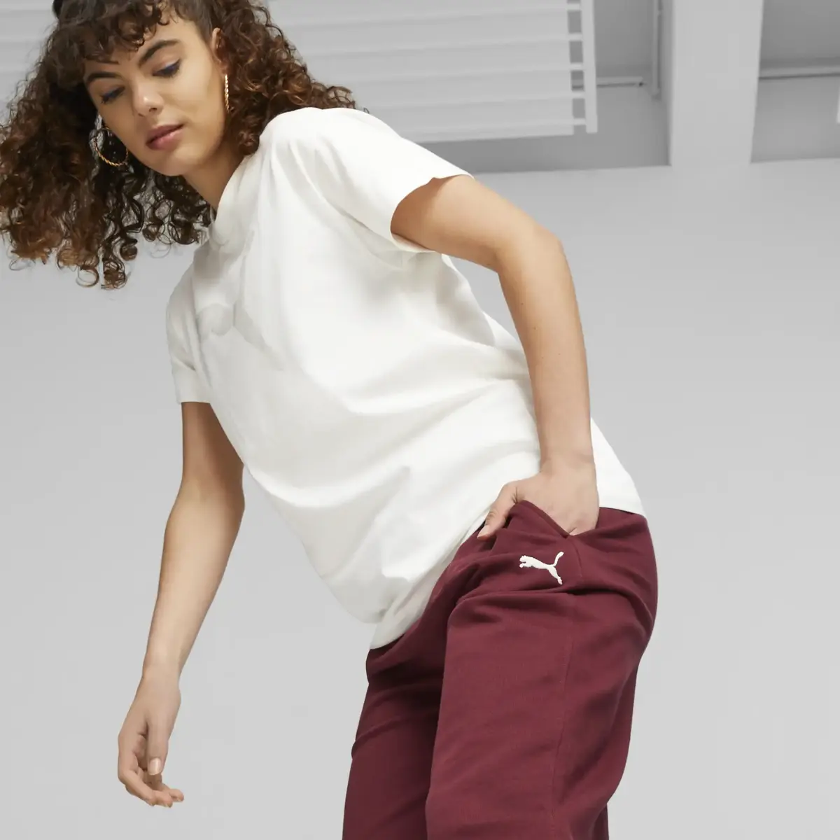 Puma HER High-Waist Pants TR Bordo Kadın Eşofman Altı