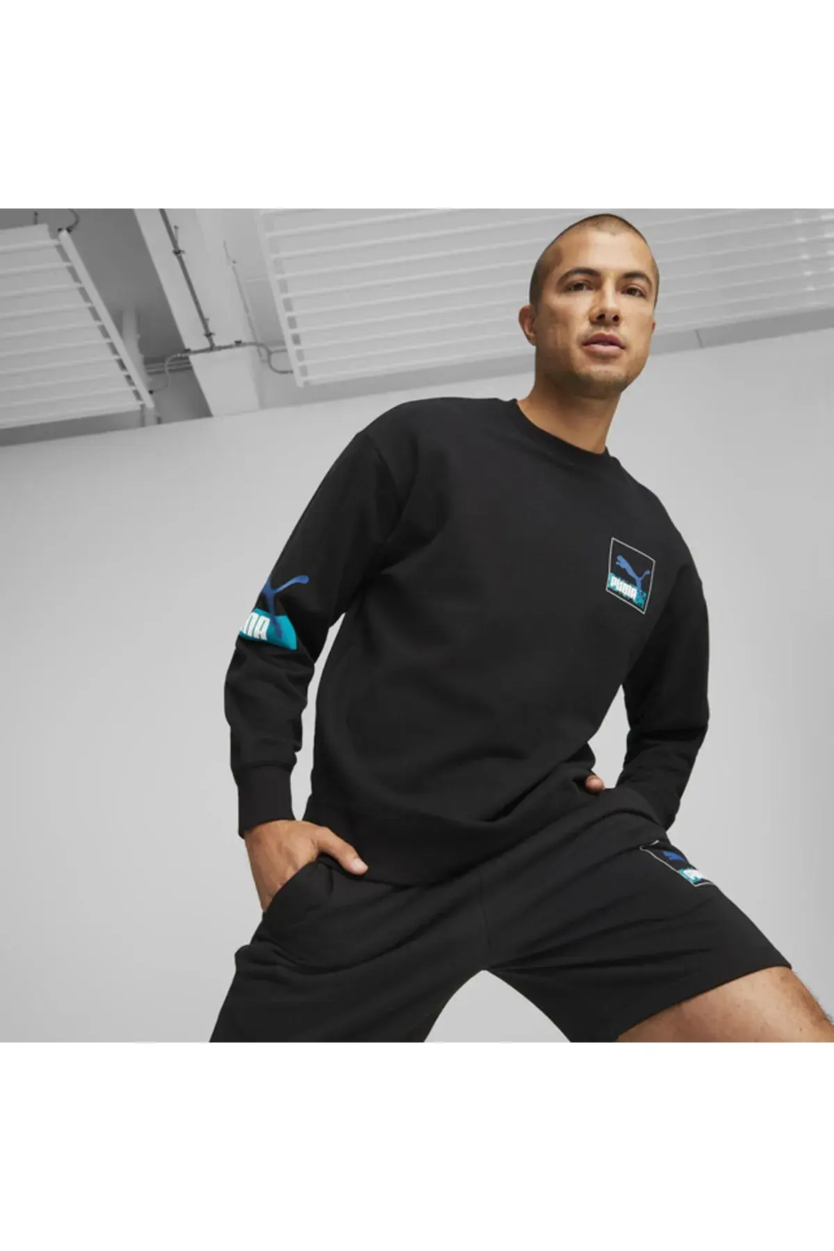 Puma Brand Love Crew Tr Siyah Erkek Sweatshirt
