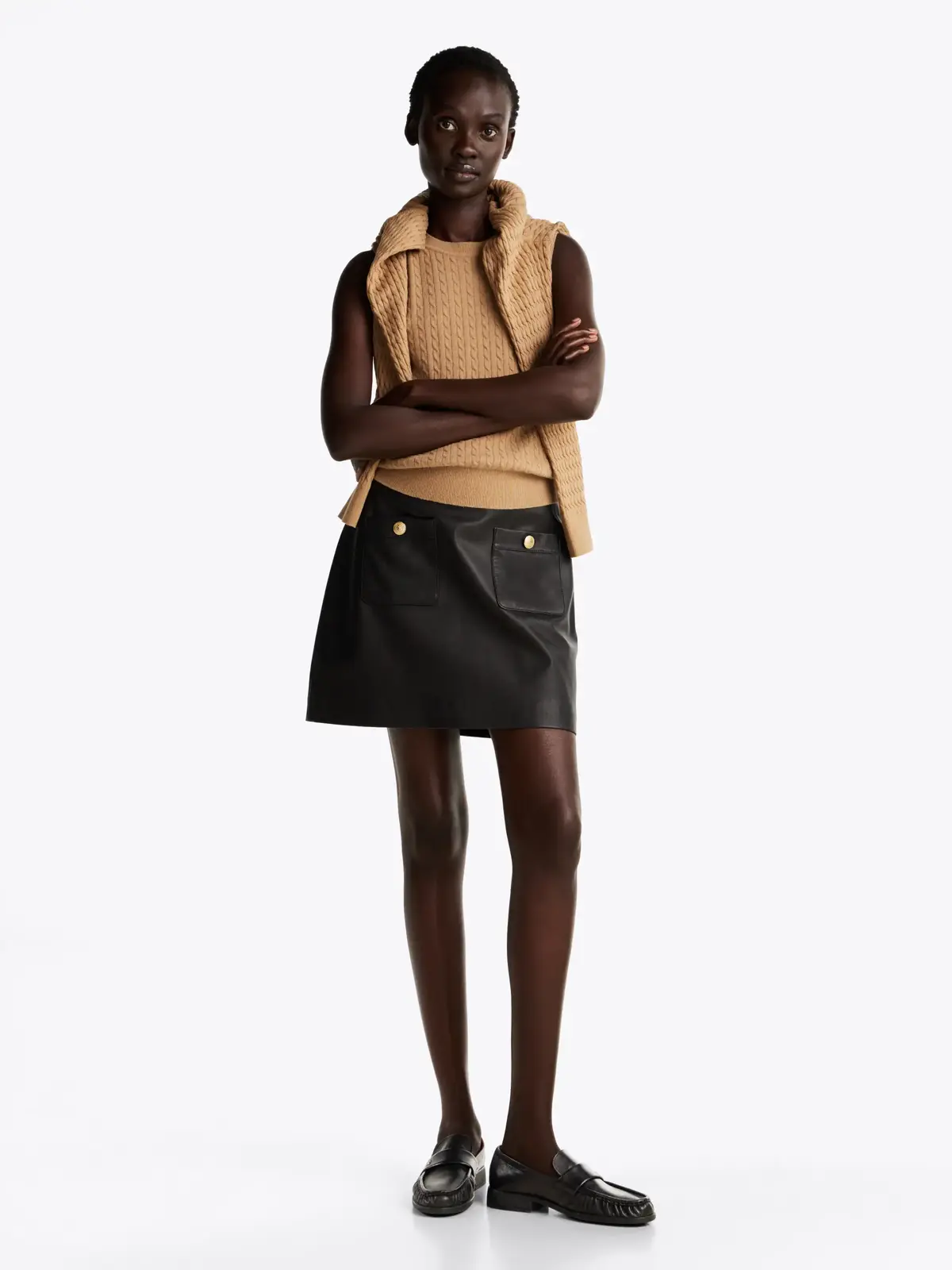 Tommy Hilfiger LOAFER SOFT NAPPA PL, BDS Siyah Kadın Ayakkabı