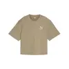 Puma CLASSICS Ribbed Relaxed Tee Açık Kahve Kadın T-Shirt