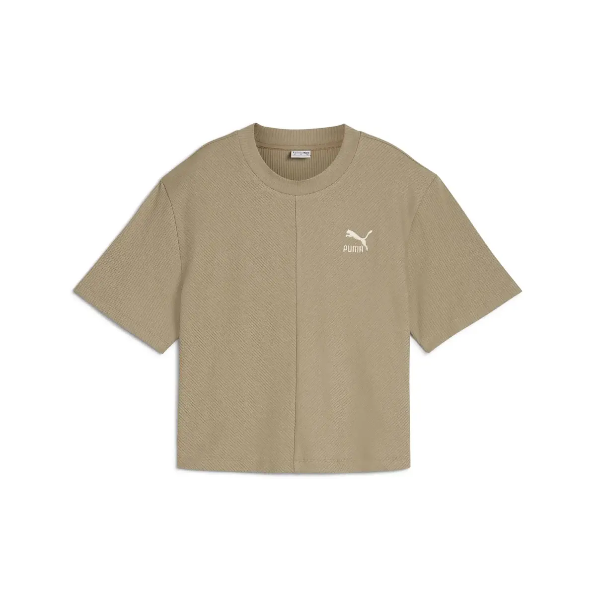 Puma CLASSICS Ribbed Relaxed Tee Açık Kahve Kadın T-Shirt