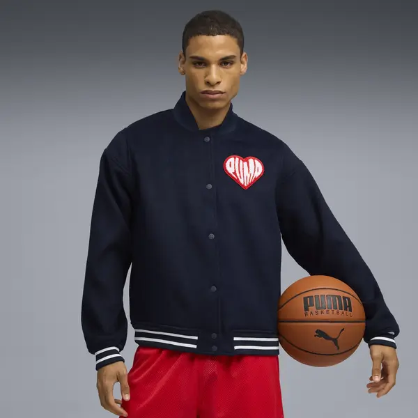 Puma Sticker Pack Varsity Jacket Lacivert Erkek Ceket