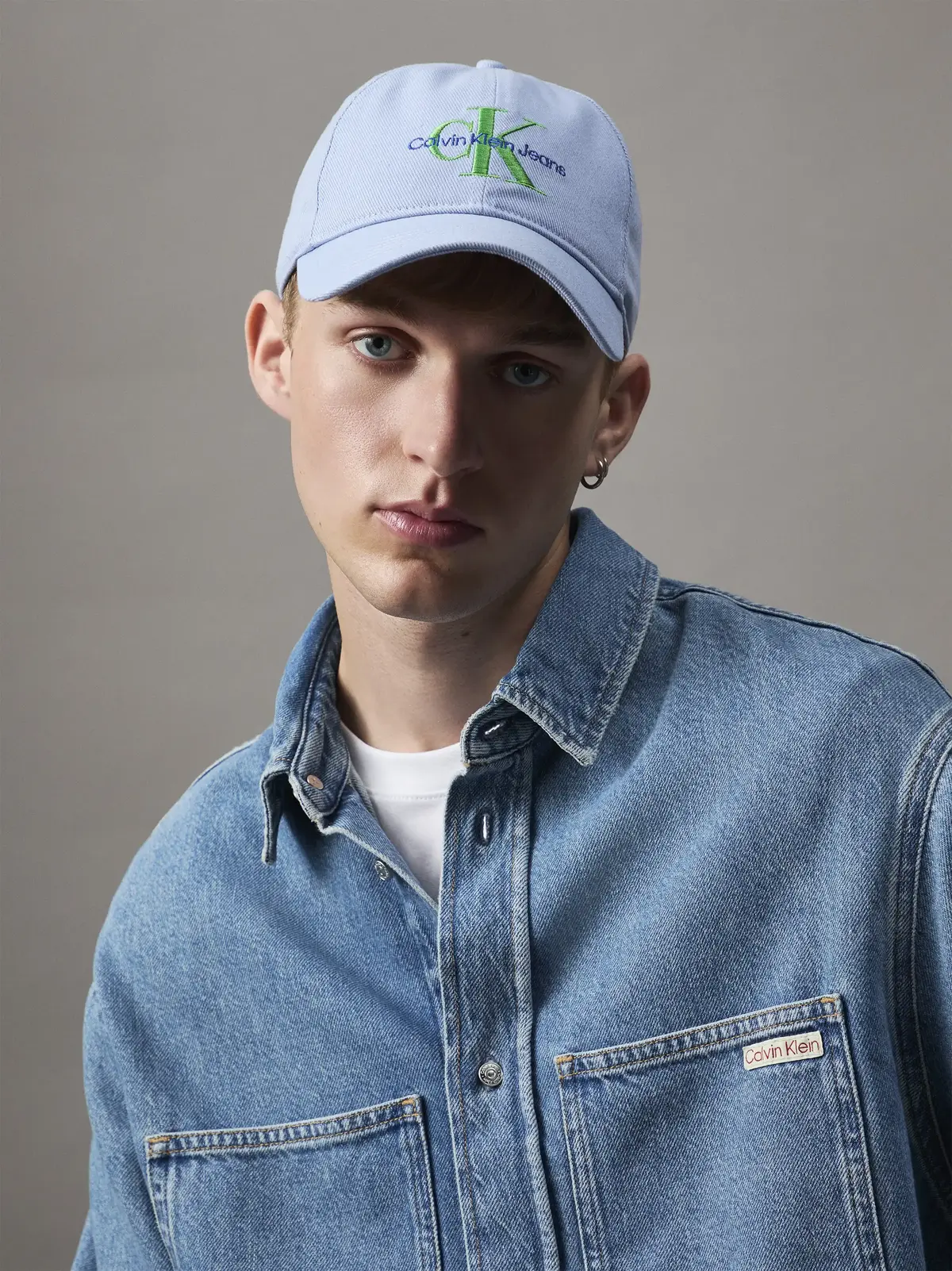 Calvin Klein MONO LOGO EMBRO CAP Erkek Mavi Şapka