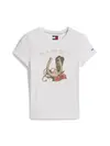 Tommy Hilfiger TJW SLIM IDAHO NOVEL, YBH Beyaz Kadın T-Shirt