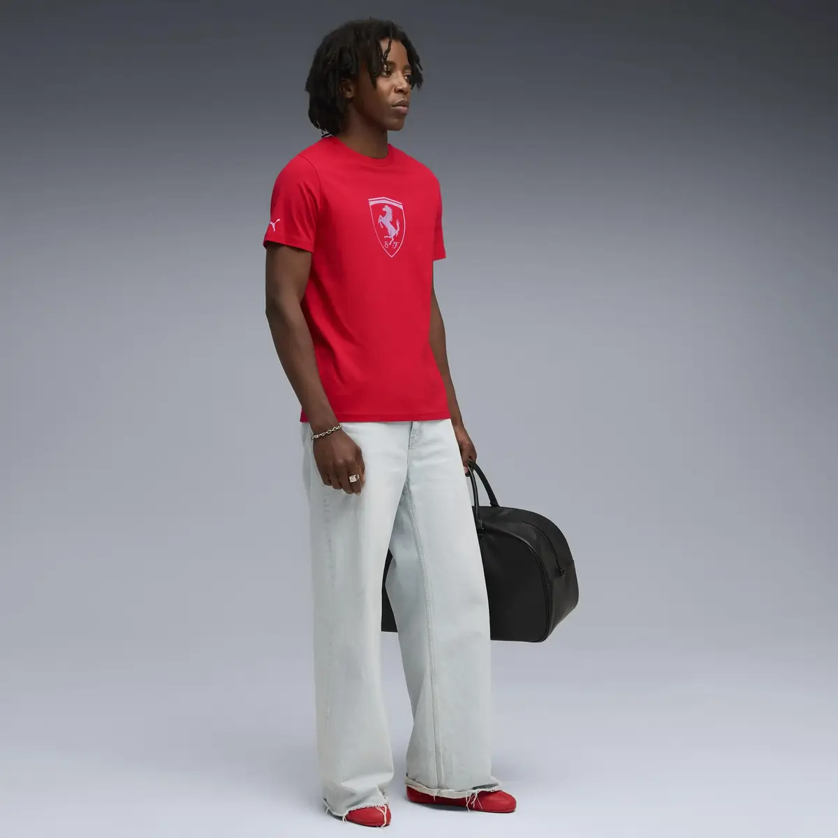Puma Ferrari Tonal Shield Tee Kırmızı Erkek T-Shirt