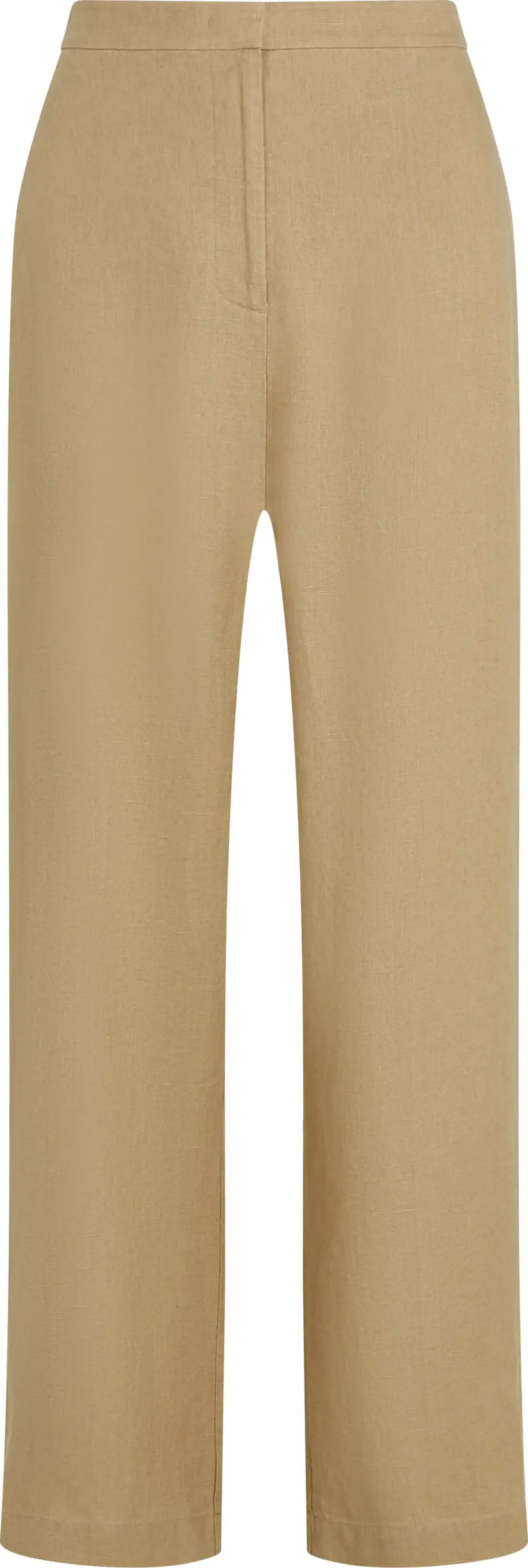 Tommy Hilfiger ESS LINEN TAILORED S, AEH Bej Kadın Pantolon