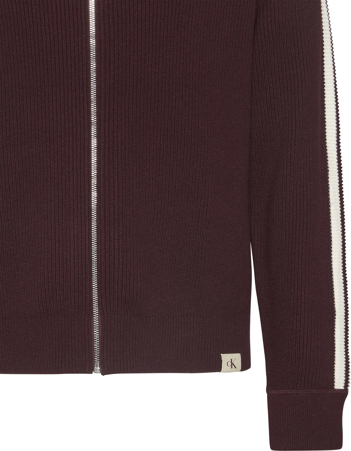 Calvin Klein LS RACING STRIPE FZ SWEATER 9GG Kırmızı Erkek Sweatshirt