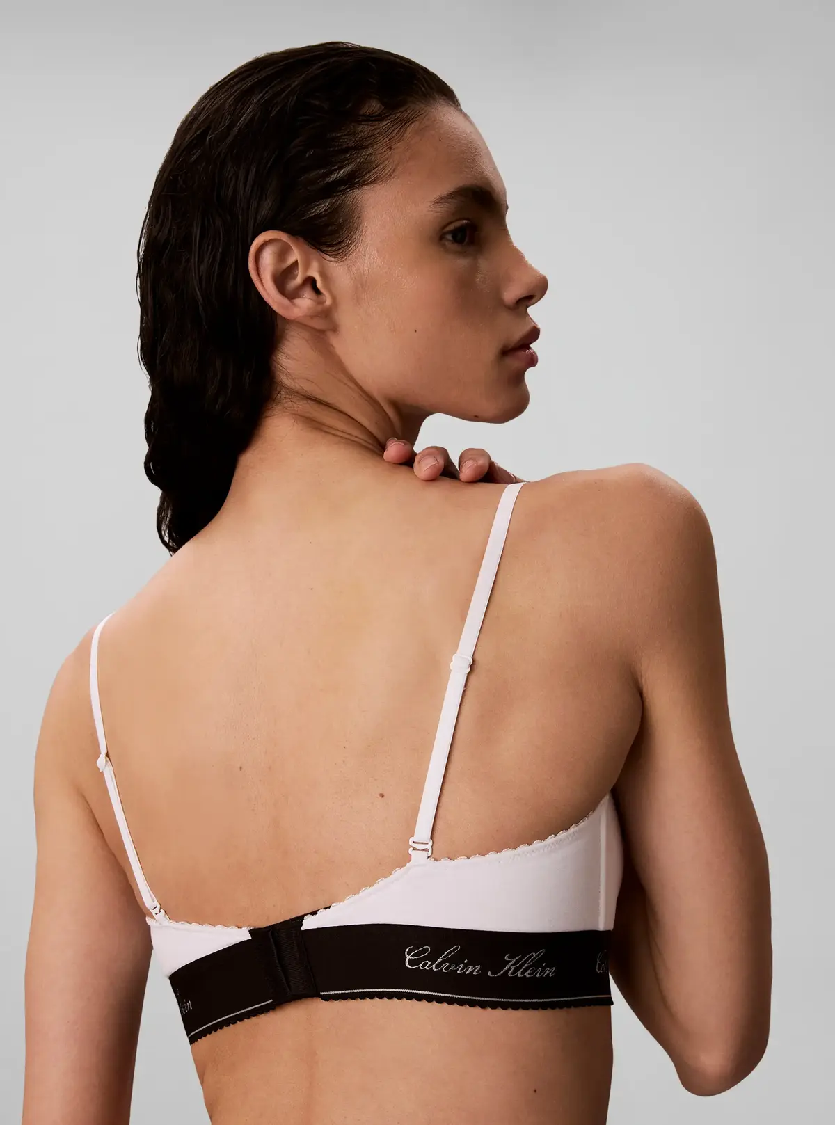 Calvin Klein LIGHTLY LINED BRALET Beyaz Sporcu Sütyeni Bralet