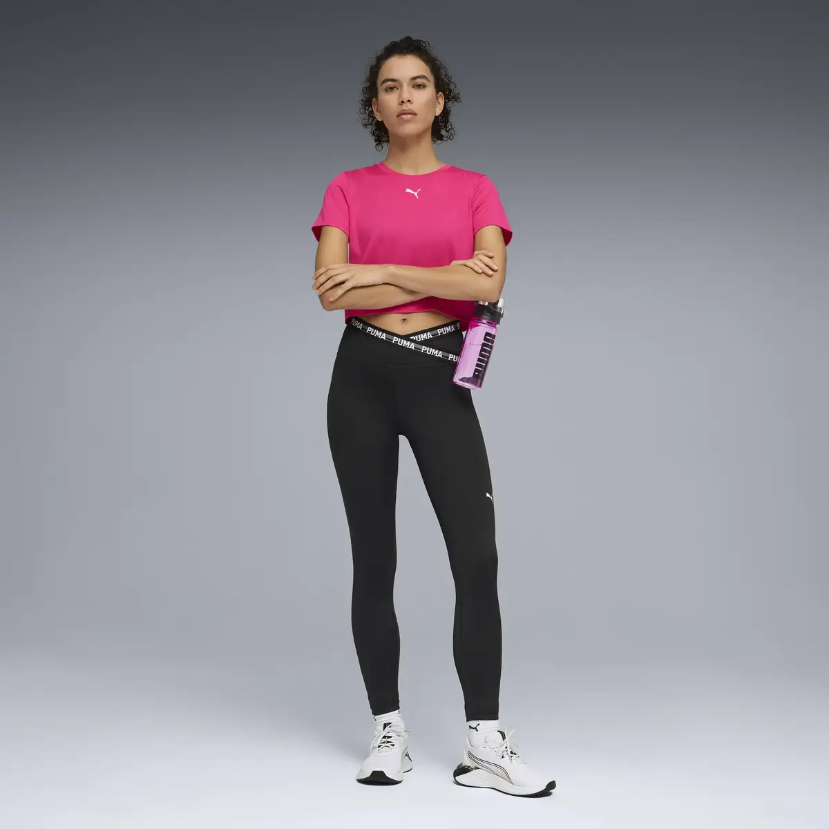 PUMA W TAD ESSENTIAL Baby Tee Glowing Pink-PU Pembe Kadın T-Shirt