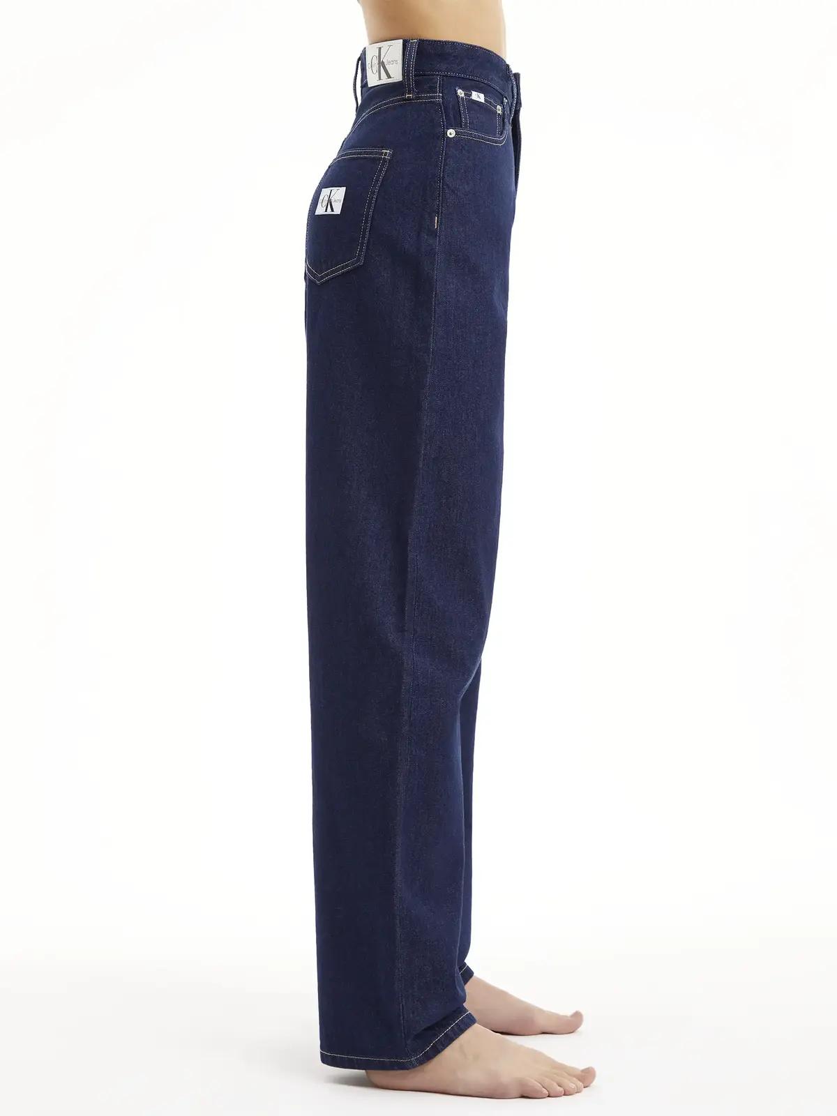 Calvin Klein HIGH RISE RELAXED Kadın Siyah Kot Pantolon