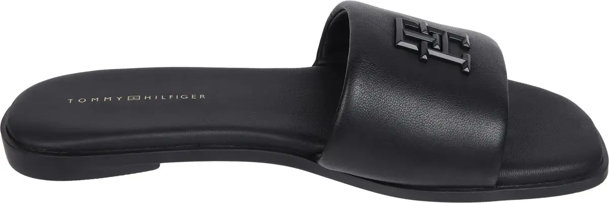 Tommy Hilfiger TH LOGO HARDWARE LEA, BDS Siyah Kadın Terlik