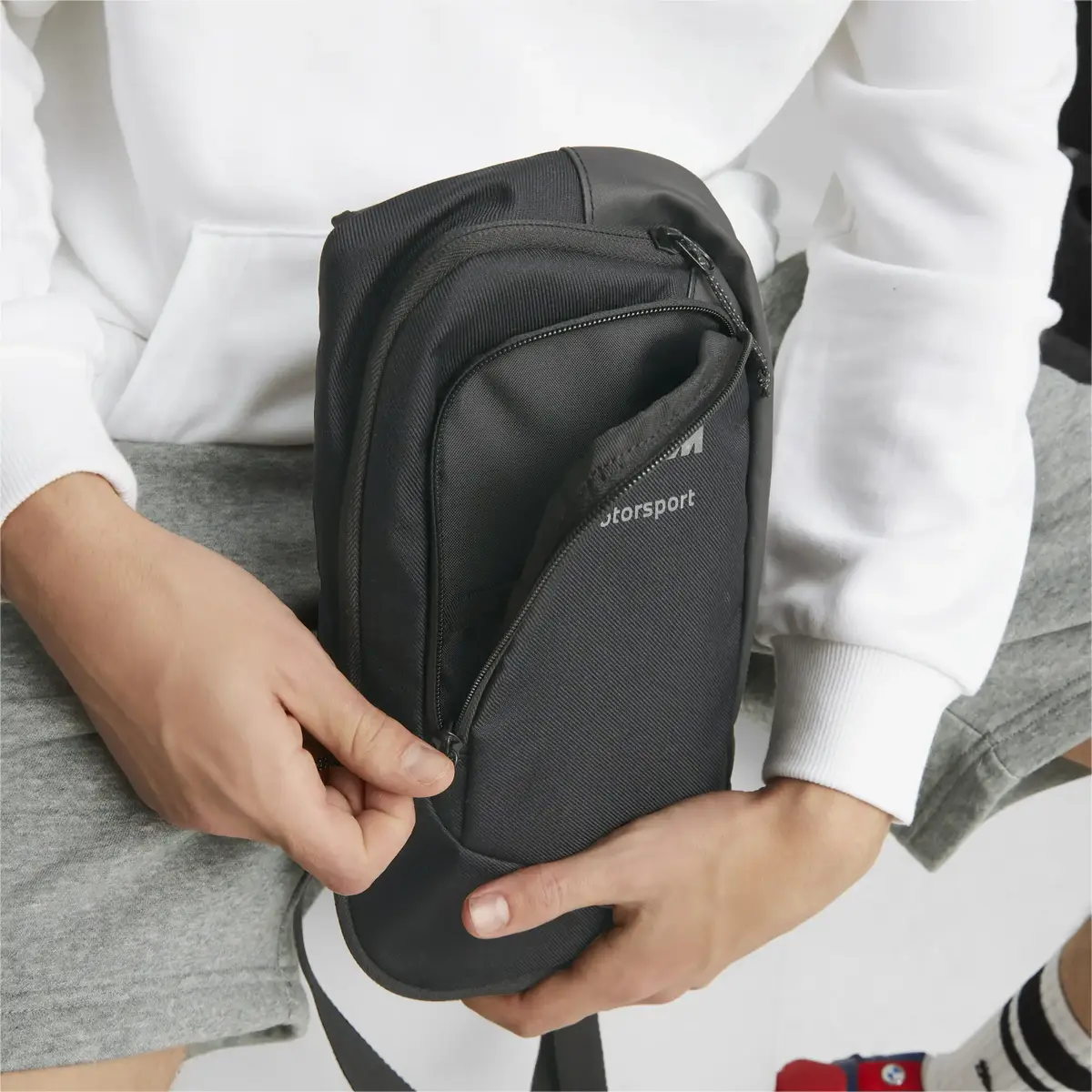 Puma BMW MMS RCT Utility Bag PUMA Black Erkek Siyah Çapraz Çanta