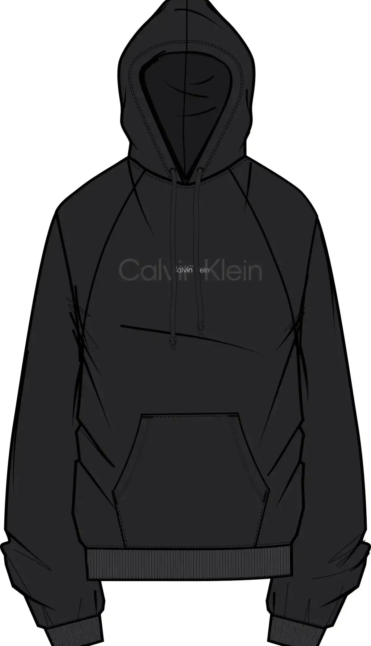Calvin Klein PW - Hoodie Erkek Siyah Hoodie