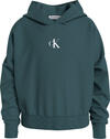 Calvin Klein CK LOGO BOXY HOODIE Kadın Mavi Hoodie