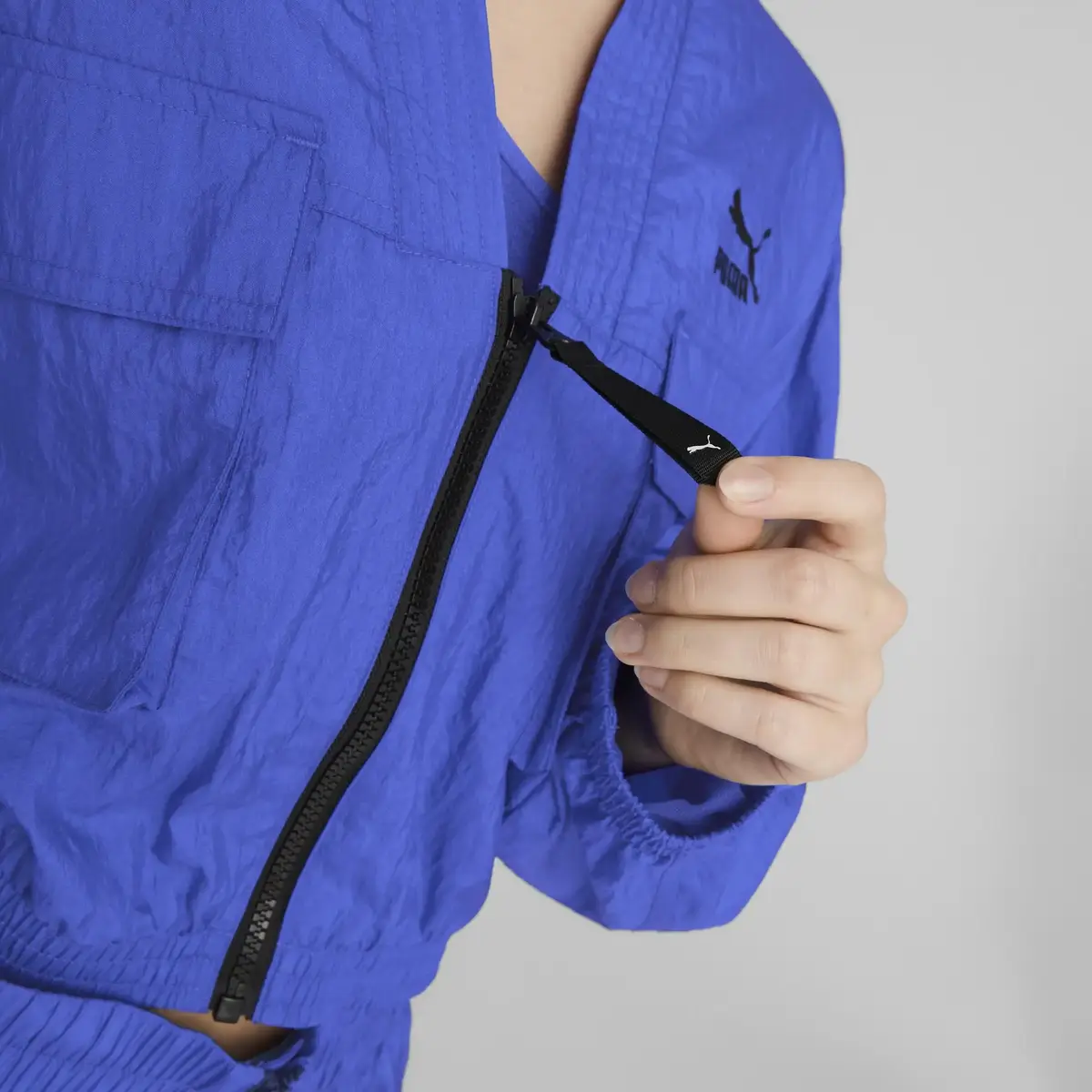 Puma DARE TO Woven Jacket Royal Sapphire Kadın Fermuarlı Sweatshirt