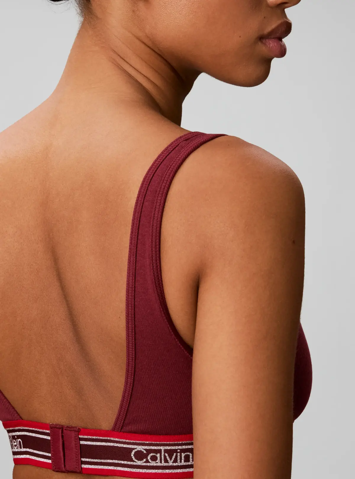 Calvin Klein UNLINED BRALETTE Bordo Sporcu Sütyeni Bra