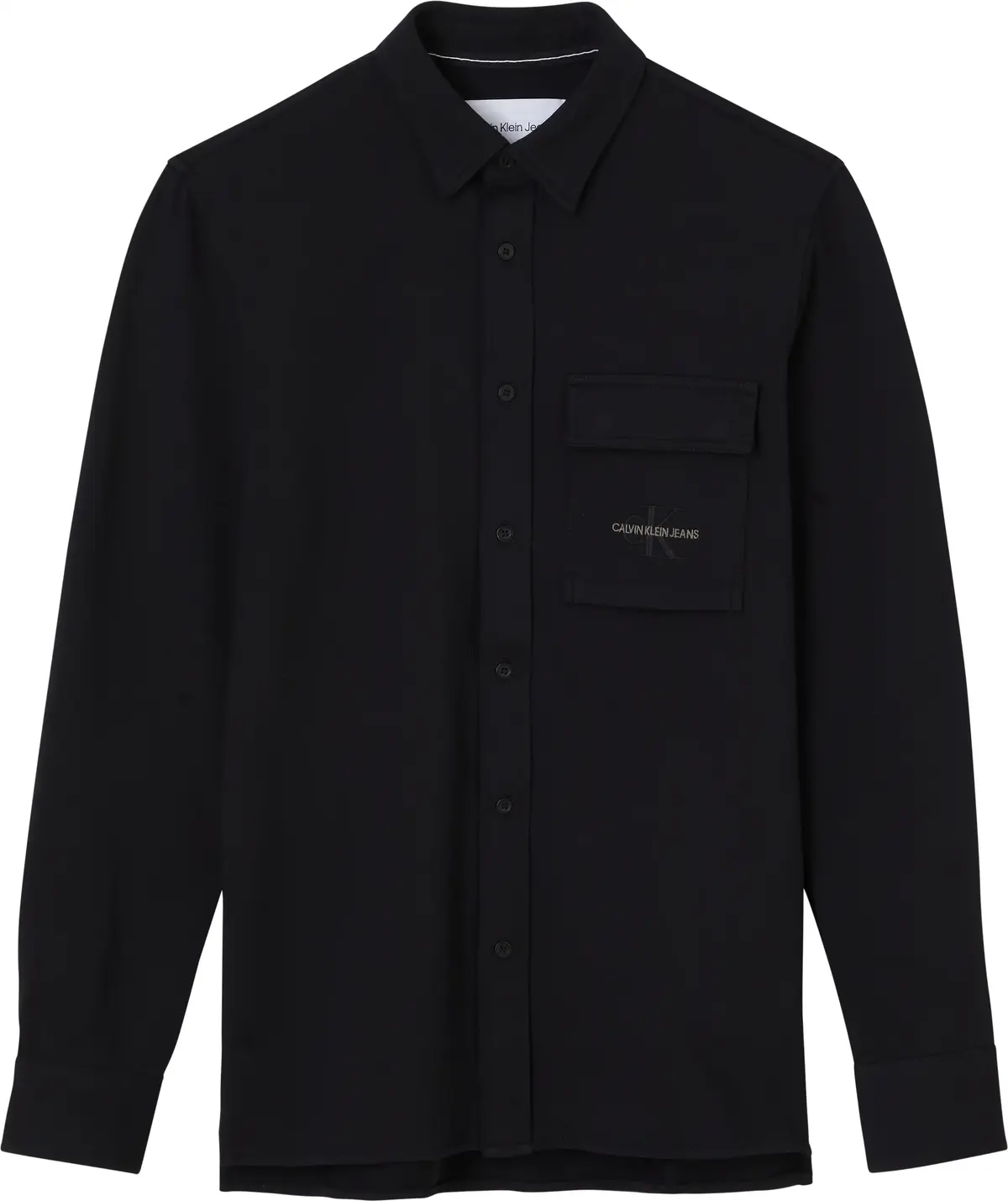 Calvin Klein MONOGRAM KNITTED SHI Erkek Siyah Gömlek