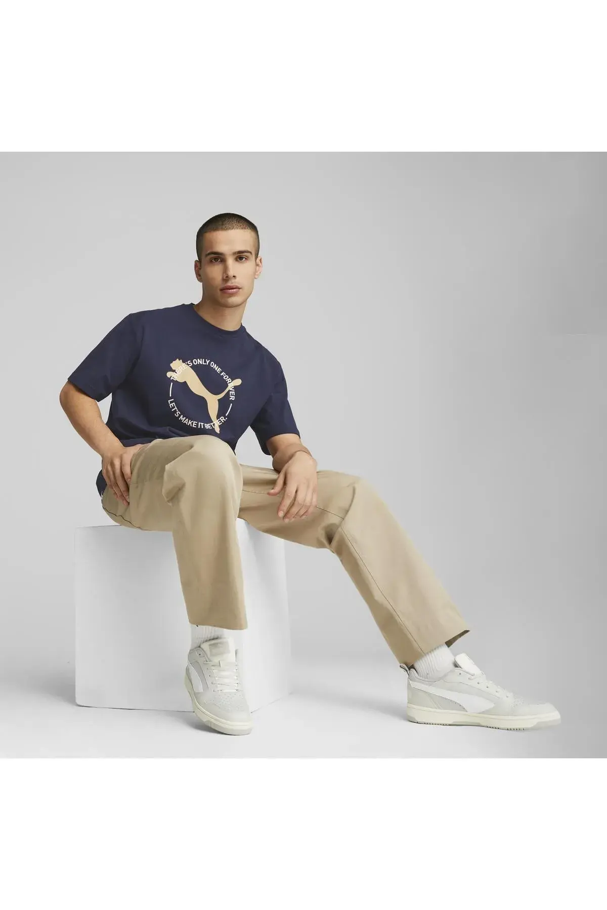 Puma BETTER SPORTSWEAR Tee Lacivert Erkek T-Shirt