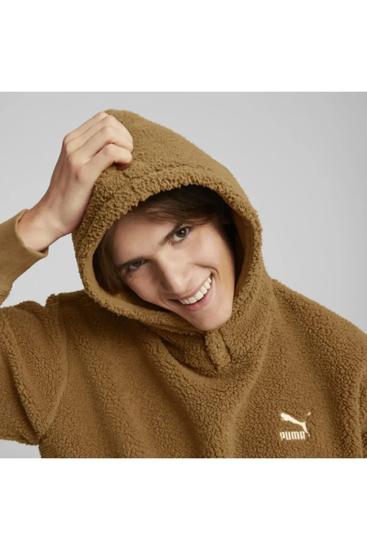 Puma Classics Sherpa Hoodie Camel Erkek Hoodie
