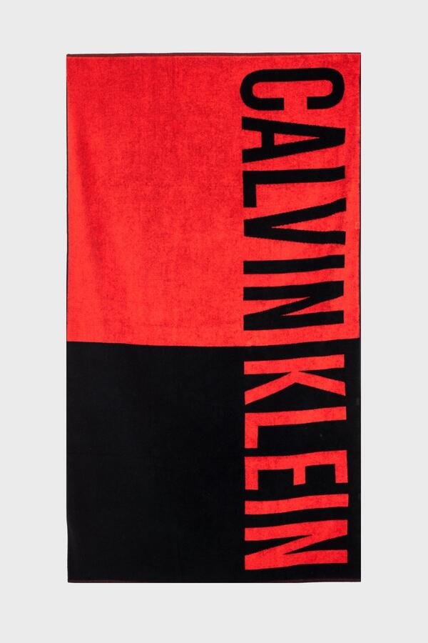 Calvin Klein TOWEL- BLOCK Kırmızı Unisex Plaj Havlusu