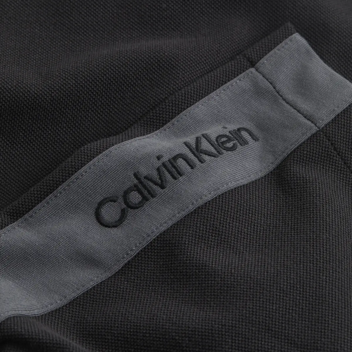 Calvin Klein LOGO TAPE POLO, BEH Siyah Erkek T-Shirt & Polo