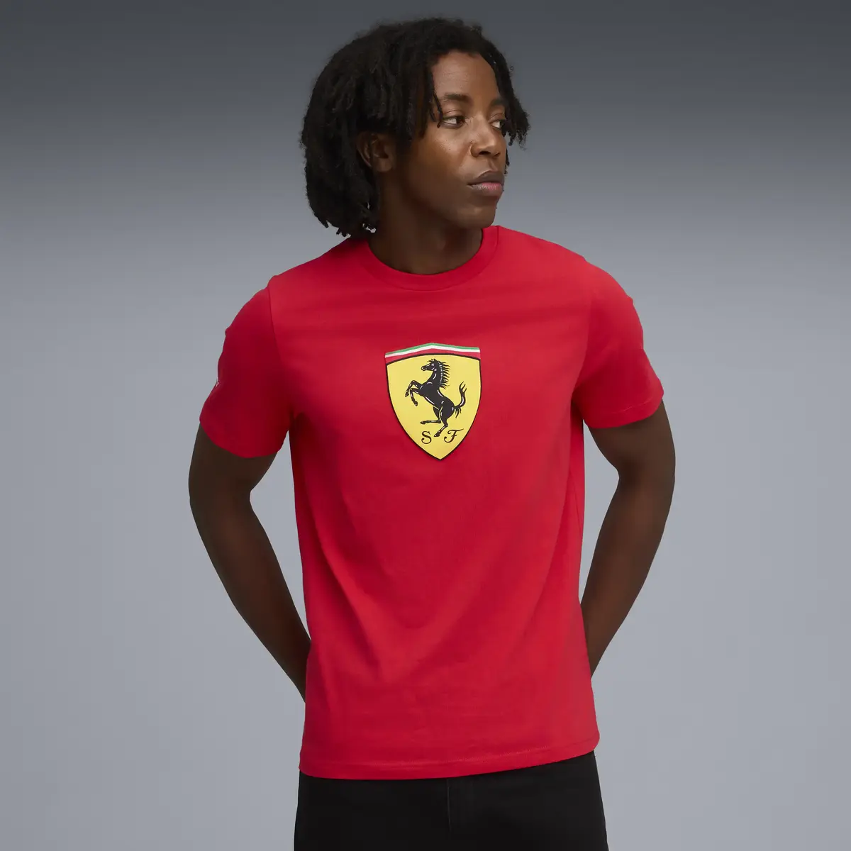 Puma Ferrari Colored Shield Tee Kırmızı Erkek T-Shirt