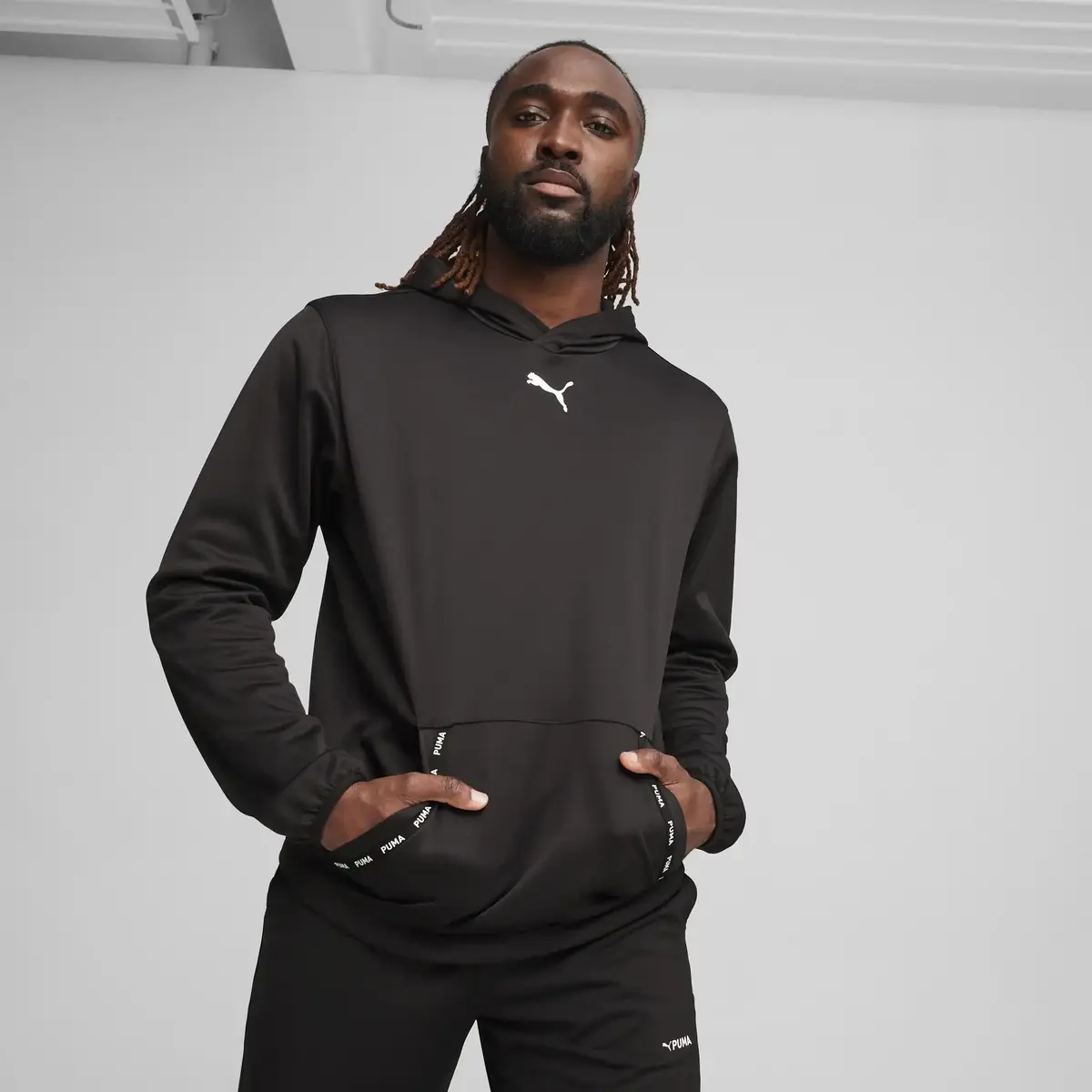 Puma PUMA FIT PWRFleece Hoodie Siyah Erkek Hoodie
