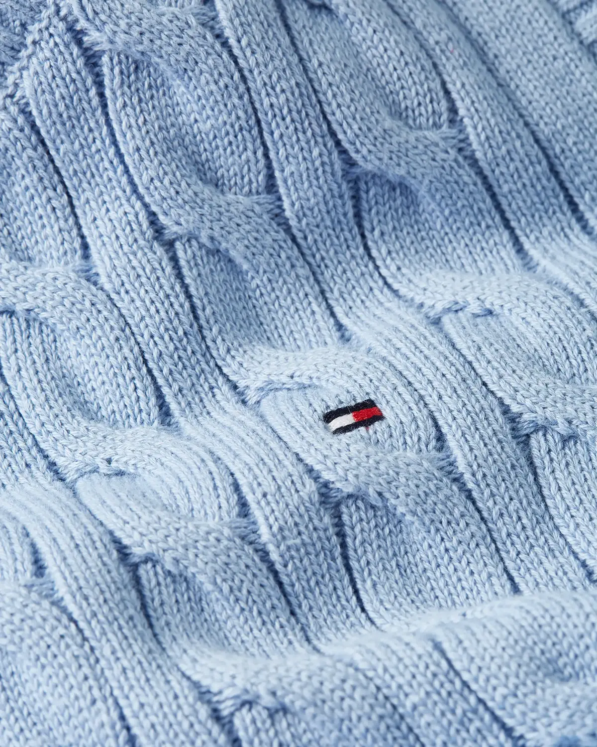 Tommy Hilfiger CABLE C-NK VEST Kadın Mavi Kazak