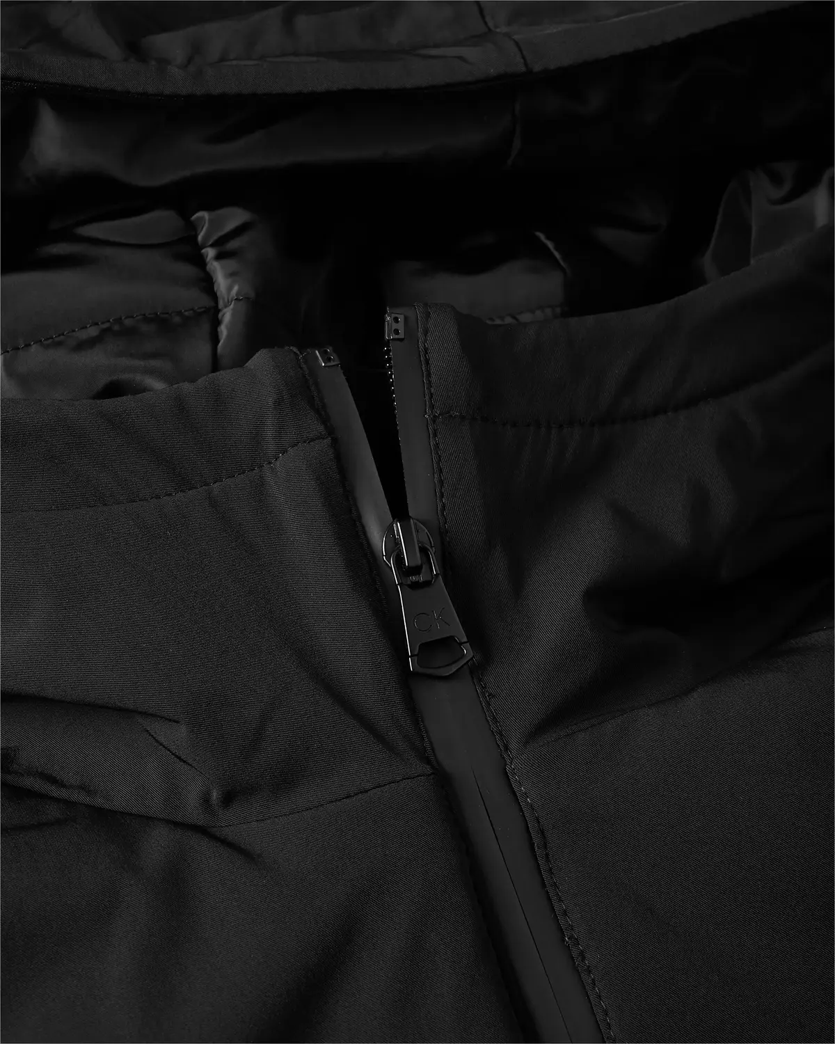 Calvin Klein STITCHLESS MIX MEDIA Erkek Siyah Şişme Mont