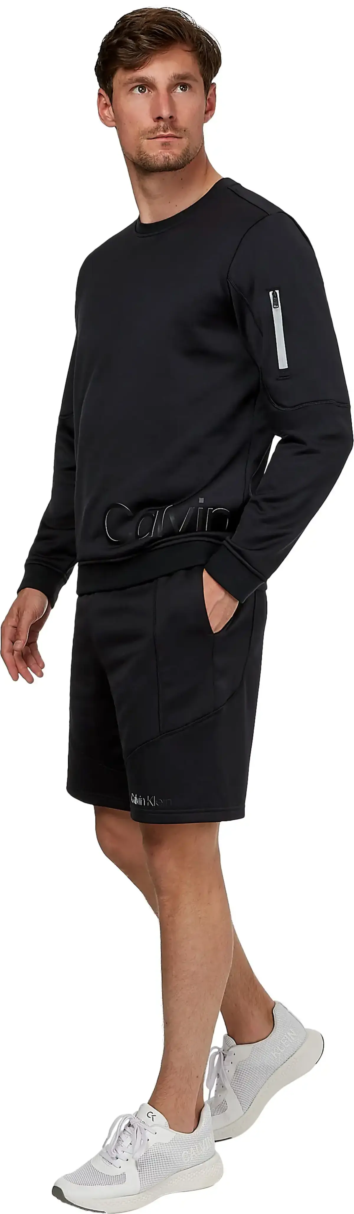 Calvin Klein PW - Pullover Erkek Siyah Sweatshirt