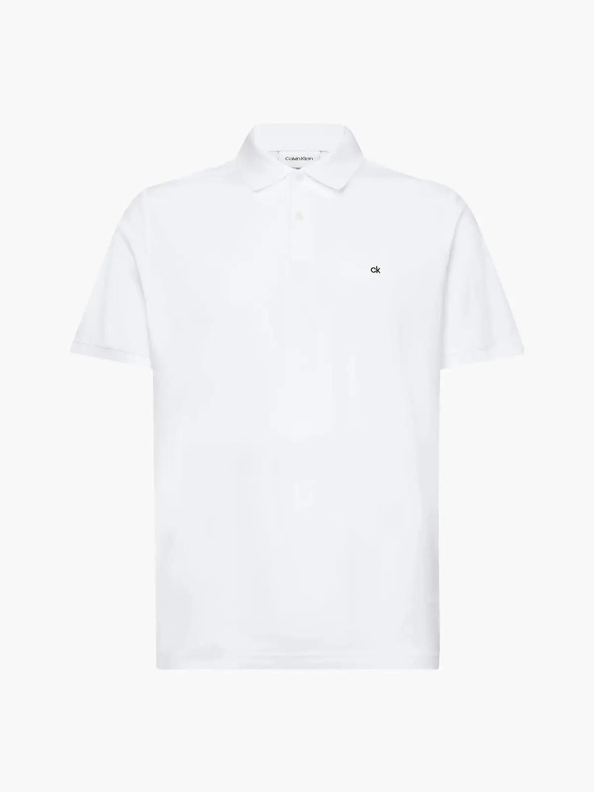Calvin Klein LOGO REFINED PIQUE S Erkek Beyaz Polo T-Shirt