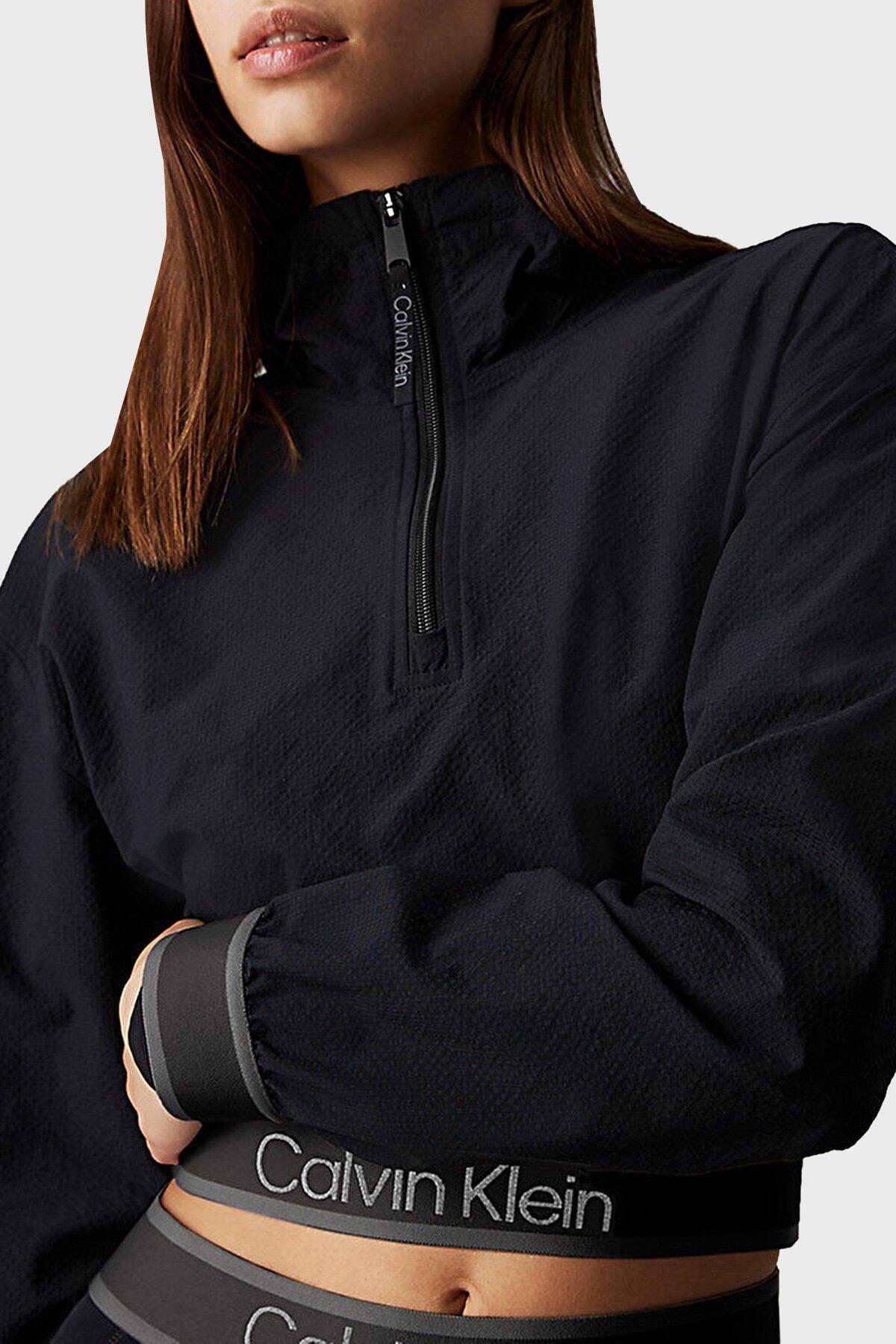 Calvin Klein PW - WIND JACKET, BAE Siyah Kadın Rüzgarlık
