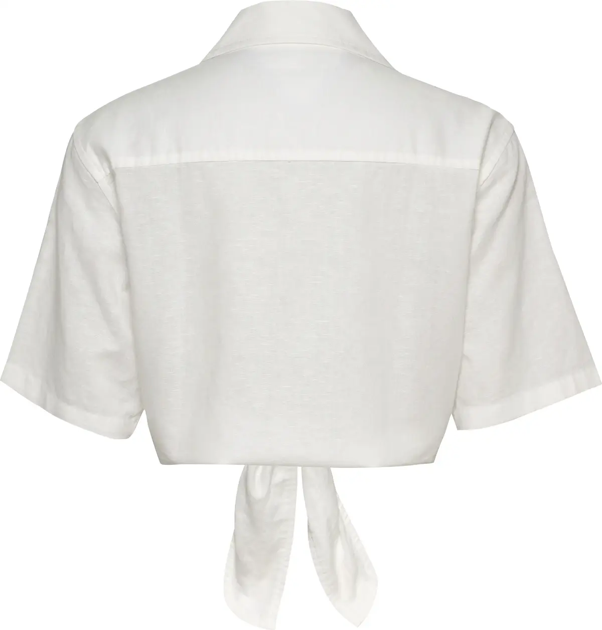 Tommy Hilfiger TJW CRP LINEN SS SHI, YBL Beyaz Kadın Gömlek