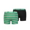 Puma PUMA HERITAGE STRIPE BOXER 2P green Yeşil Erkek 2'li Boxer