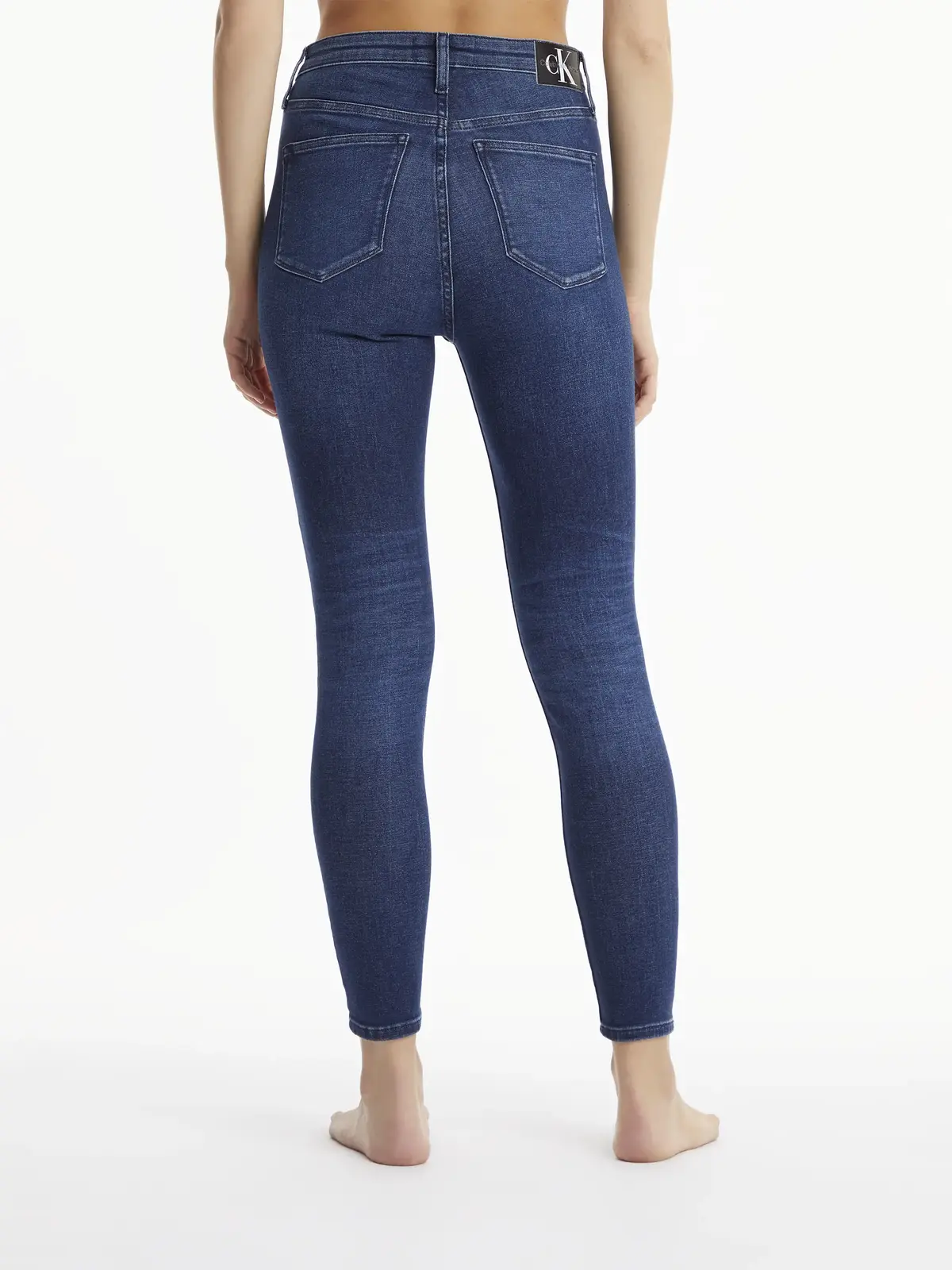 Calvin Klein HIGH RISE SUPER SKIN Kadın Mavi Kot Pantolon