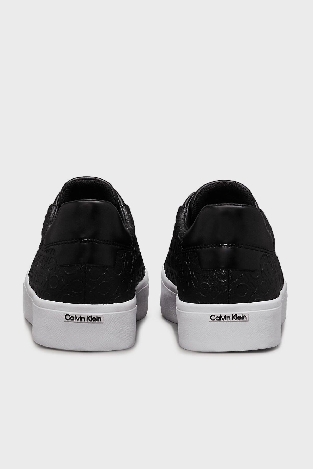 Calvin Klein CUPSOLE LACE UP LTH, BEH Siyah Kadın Spor Ayakkabı