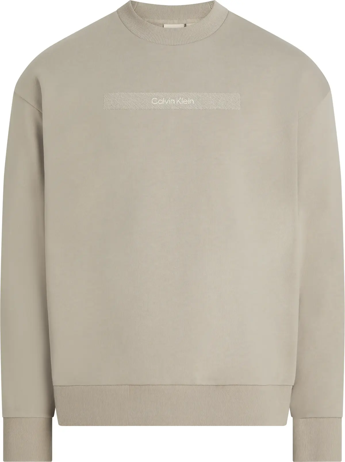 Calvin Klein STRUCTURED EMBROIDER, RAJ Bej Erkek Sweatshirt