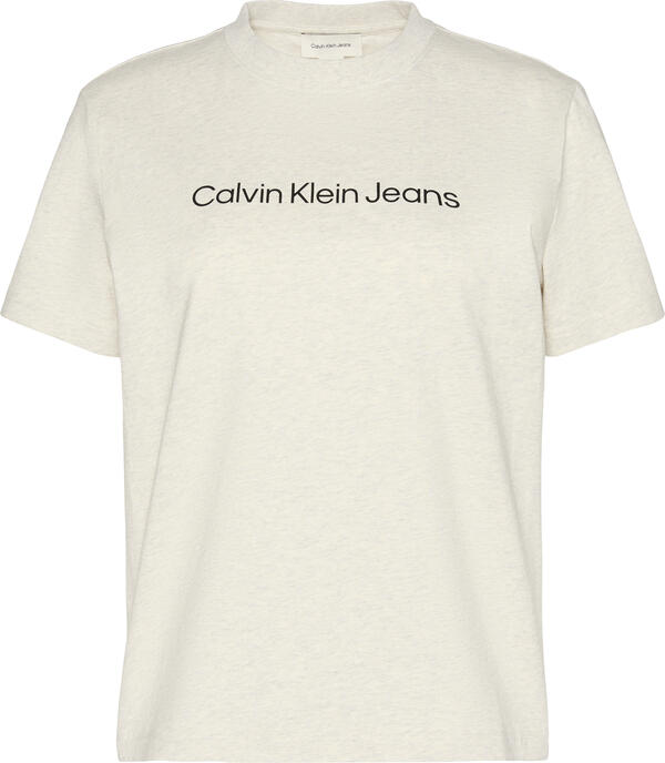 Calvin Klein A- INST. LOGO CLASSIC TEE SS Gri Kadın T-Shirt