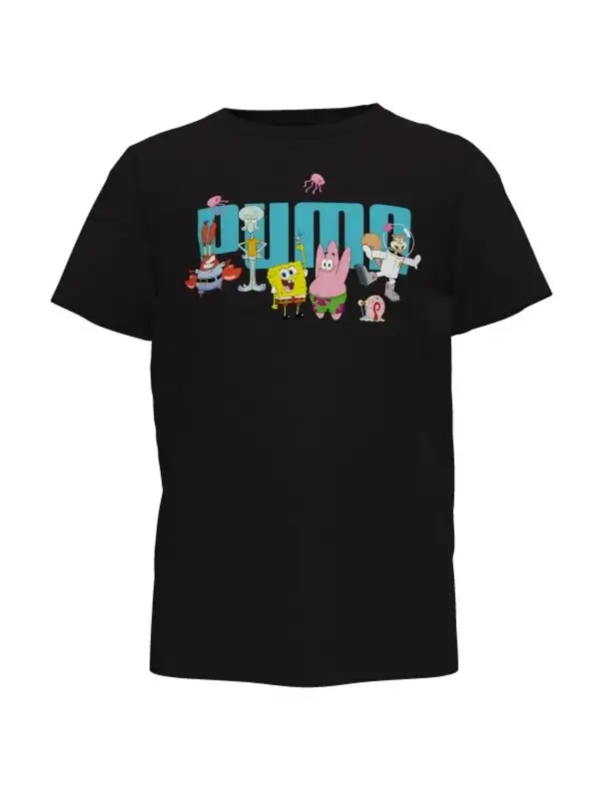 PUMA x SPONGEBOB Logo Tee Siyah Unisex T-Shirt